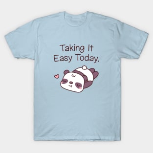 Cute Panda Bear Taking It Easy Today T-Shirt